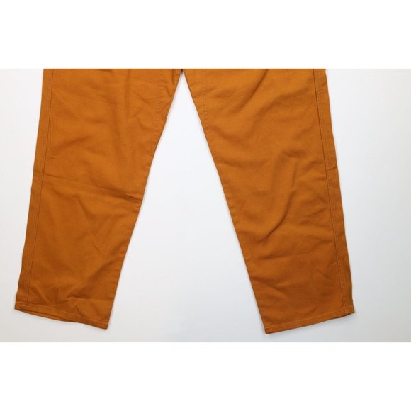 NOS Vintage 90s Marithe Francois Girbaud Mens 36x32 Baggy Loose Fit Jeans Orange - Picture 4 of 11